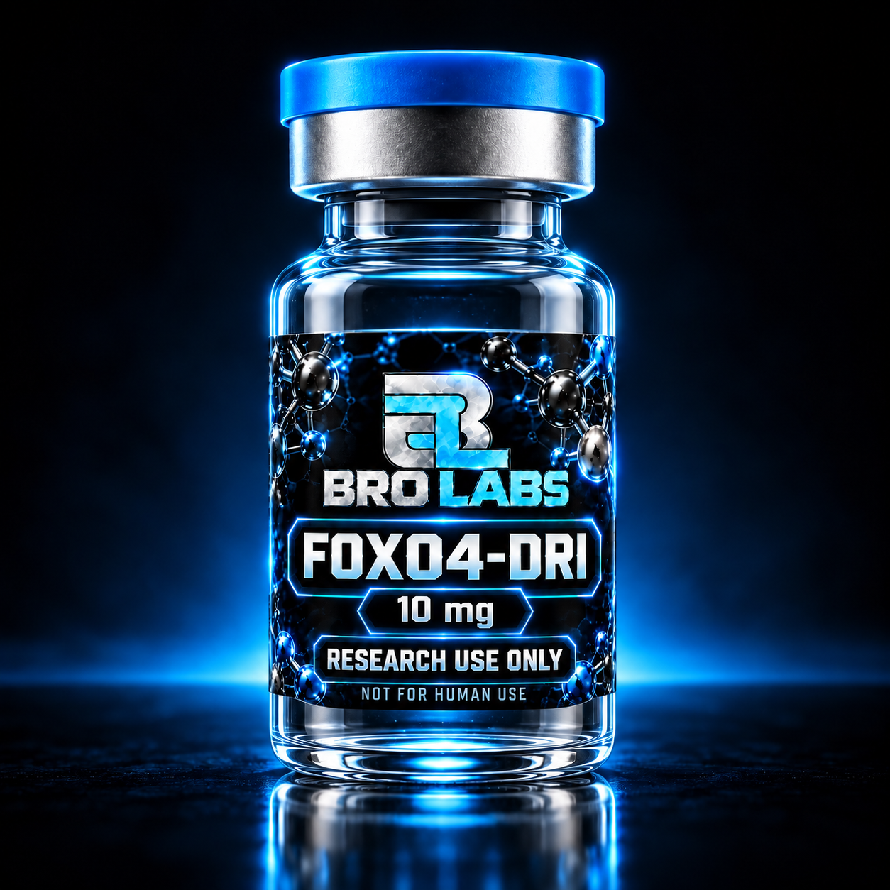 FOXO4-DRI 10 mg Bro Labs packaging illustration