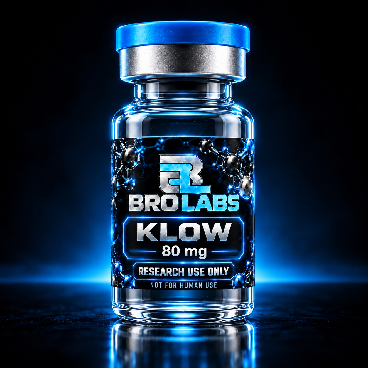 KLOW 80 mg Bro Labs packaging illustration