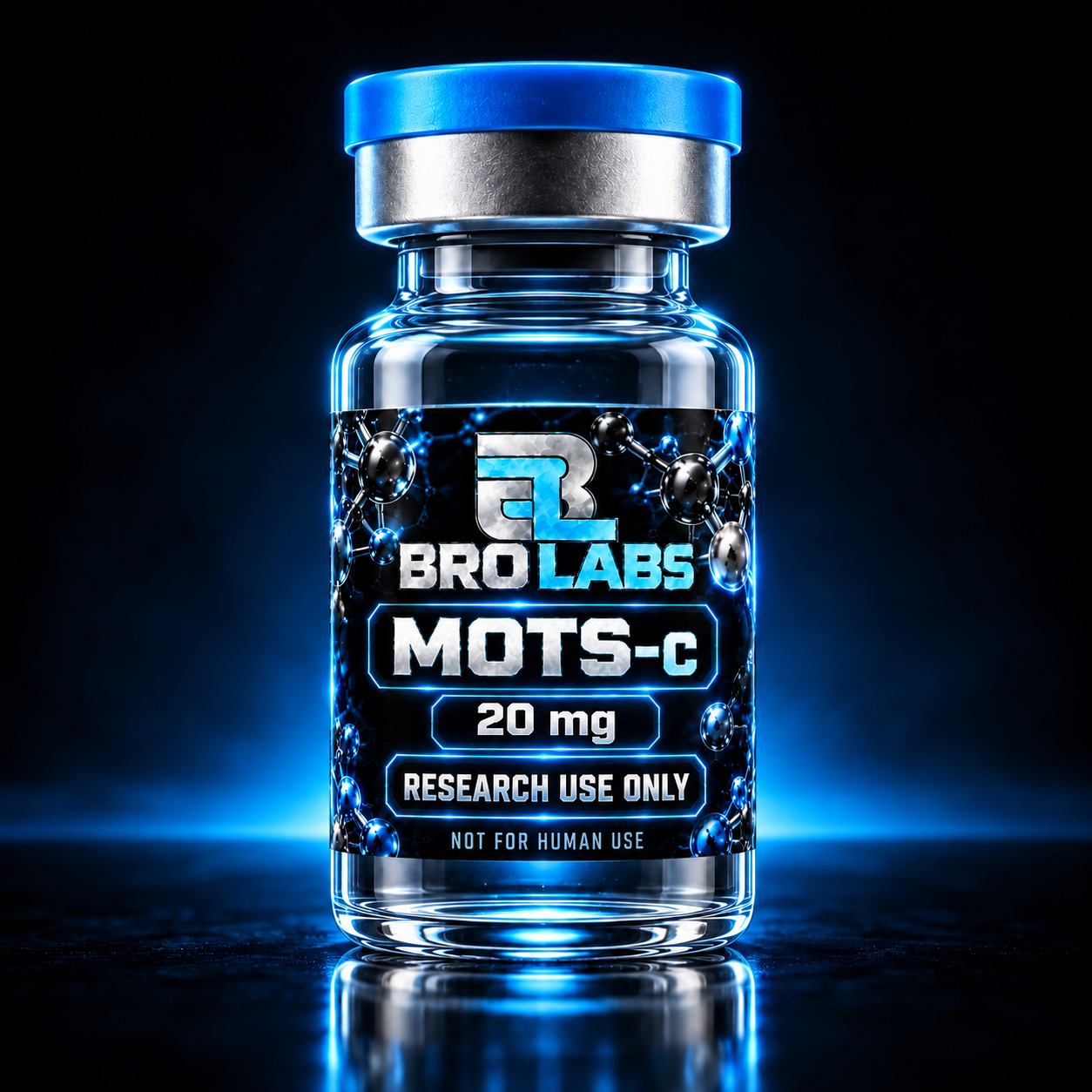 MOTS-c 20 mg Bro Labs packaging illustration