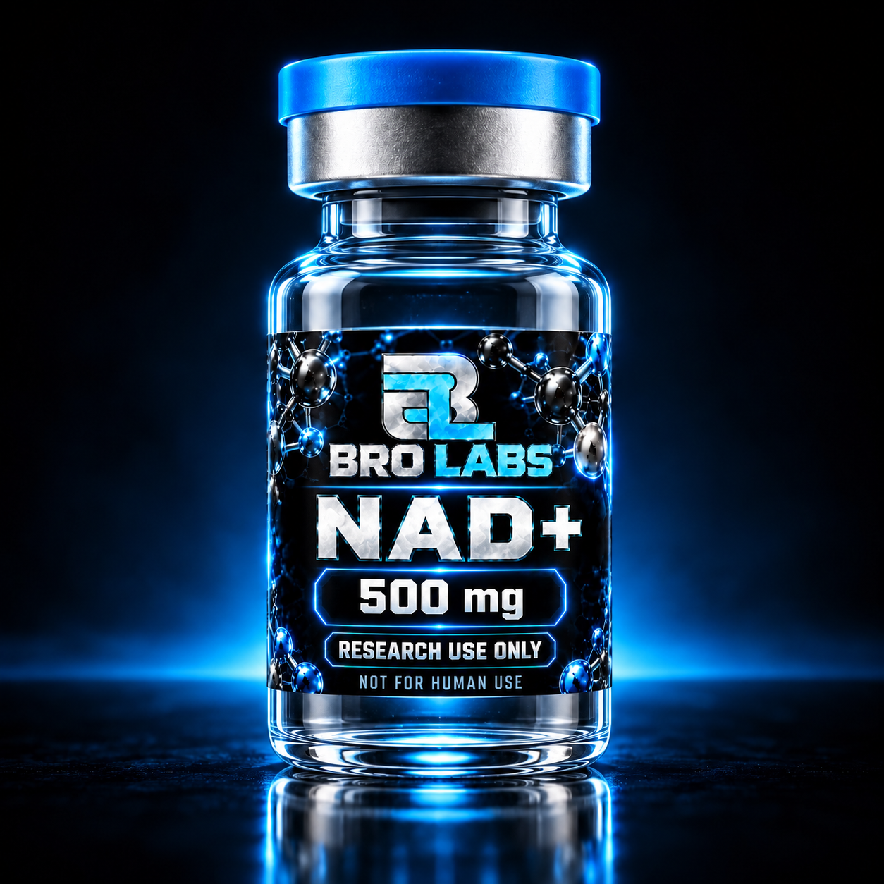 NAD+ 500 mg Bro Labs packaging illustration