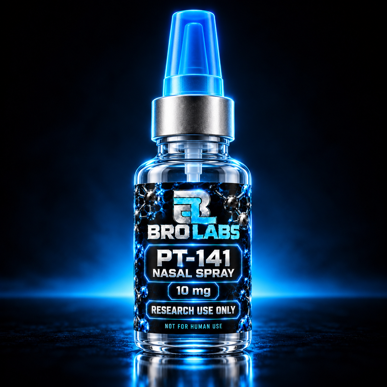 PT-141 Nasal Spray 10 mg Bro Labs packaging illustration